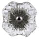 Clear Square Glass Flower Cabinet Knob